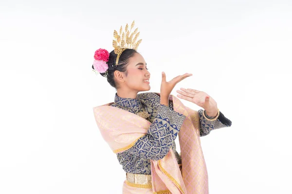 Beautiful Malaysian Traditional Female Dancer Wearing Traditional Dance Outfit Half — Stock Photo, Image