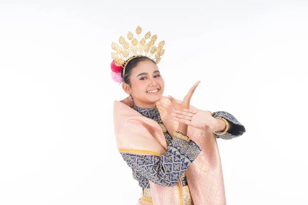 Beautiful Malaysian Traditional Female Dancer Wearing Traditional Dance Outfit Half — Stock Photo, Image