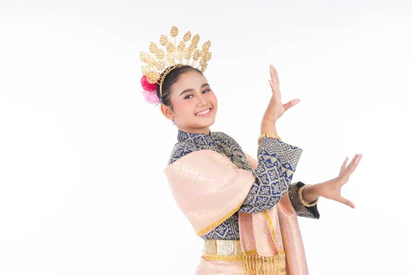 Uma Bela Dançarina Tradicional Malaia Vestindo Roupa Dança Tradicional Retrato — Fotografia de Stock