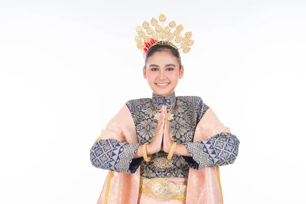 Uma Bela Dançarina Tradicional Malaia Vestindo Roupa Dança Tradicional Retrato — Fotografia de Stock