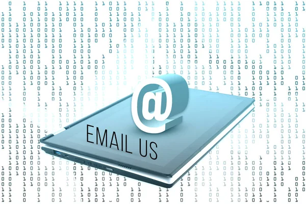 Conceito Comunicação Por Mail Símbolo Email Caderno — Fotografia de Stock