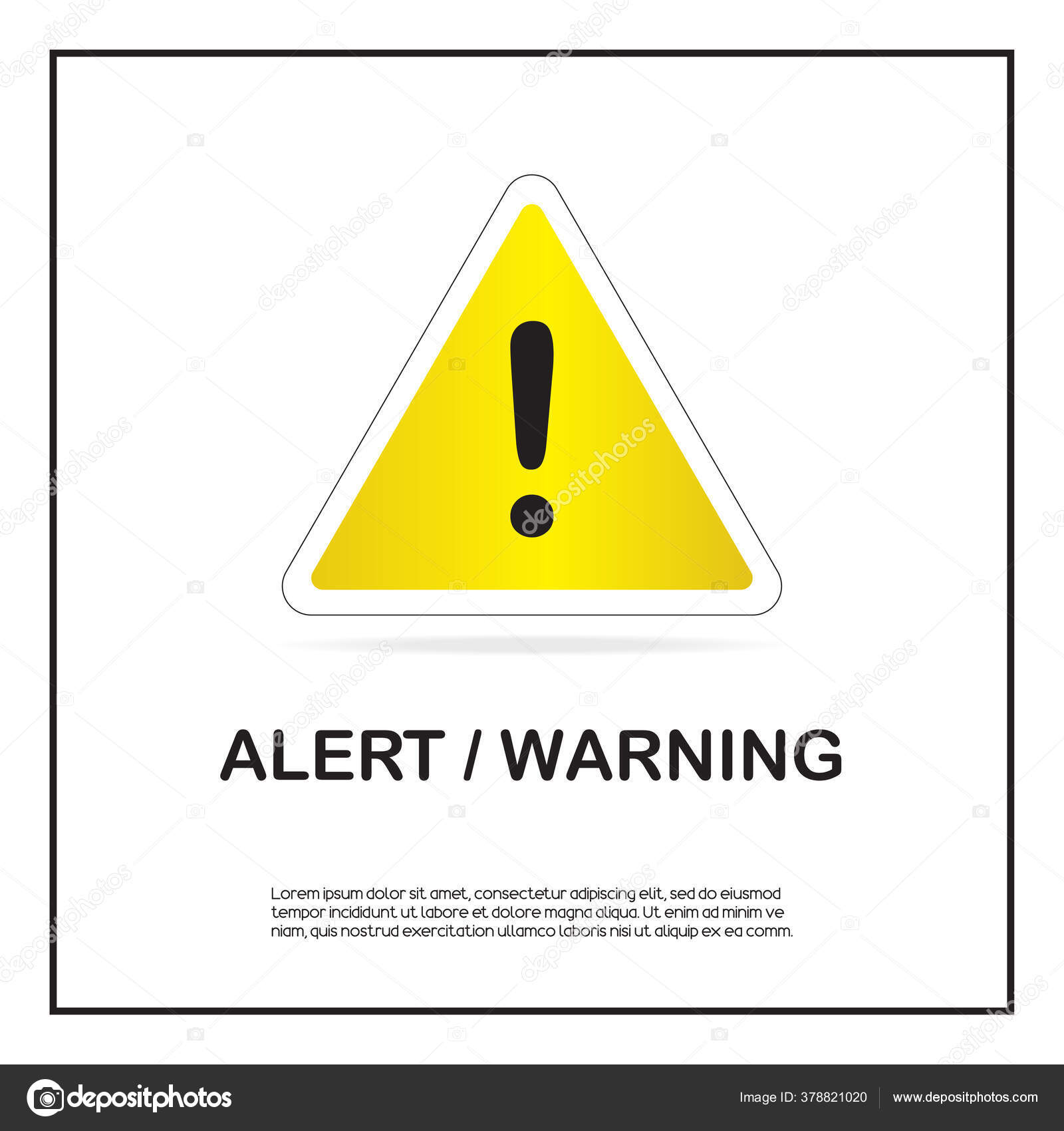 Warning Alert Signage Symbol Icon Isolated White Background Vector