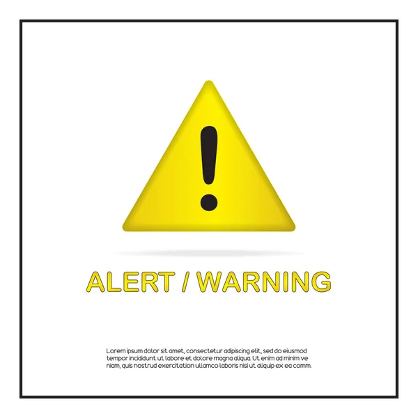 Warning Alert Signage Symbol Icon Isolated White Background Vector Illustration — Stock Vector