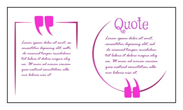 Quote Vector Template Placeholder Text Creative Design Ready Edit Design — Stock Vector