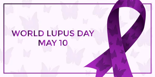 Dünya Lupus Günü Farkındalık Konsepti Yaratıcı Kampanya Posteri Pankart Tasarımı — Stok Vektör