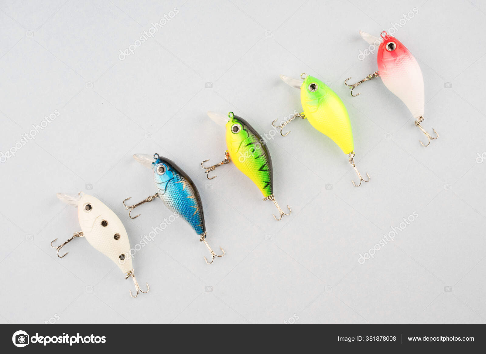 Creative Arrangements Wobbler Lures Fishing Lure Hooks Plastic Fish Hooks  Stock Photo by ©lordmint 381878008