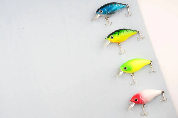 Creative Arrangements Wobbler Lures Fishing Lure Hooks Plastic Fish Hooks — Stock Photo, Image