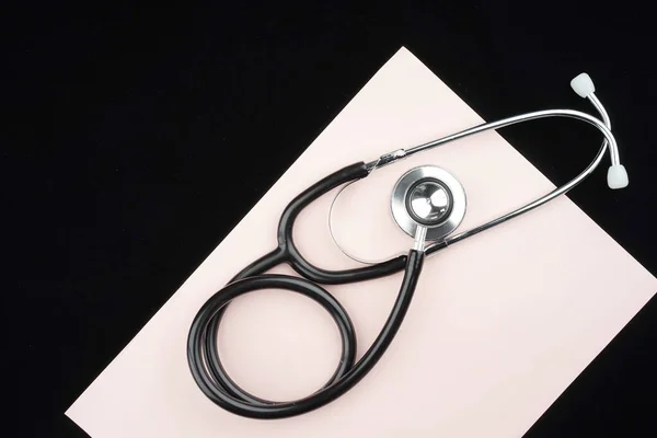 Danke Ärzte Ärztetagskonzept Medizinische Geräte Wie Stethoskop Und Spiralblock Mit — Stockfoto
