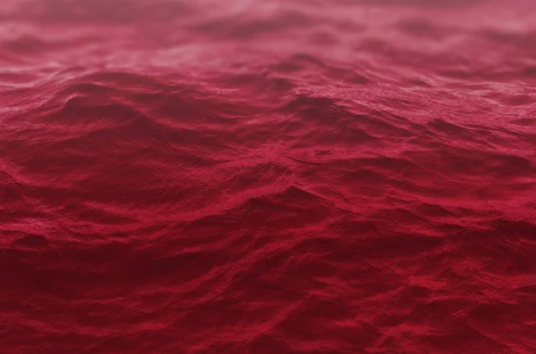 Dramatiska Vågor Rött Vatten Röda Våg Nära Upp Låg Vinkel — Stockfoto
