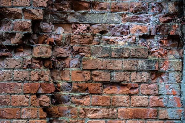 Alte Backsteinmauer Als Hintergrund Foto Der Ziegeloberfläche — Stockfoto