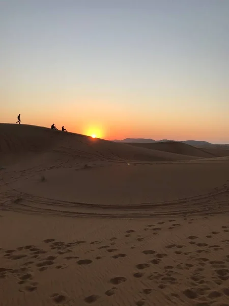 Sonnenuntergang Der Wüste Von Dubai — Stockfoto