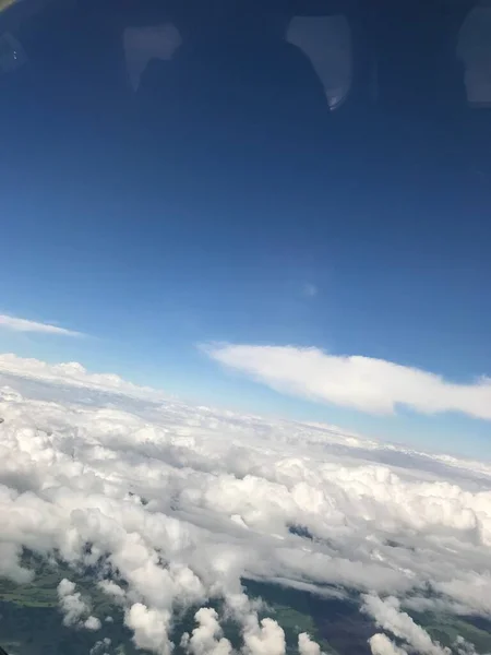 View Plane Clouds — Stock Photo, Image