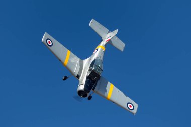 Avalon, Avustralya - 3 Mart 2013: RAAF tarafından işletilen eski Royal Australian Air Force (RAAF) Commonwealth Aircraft Corporation (CAC) CA-25 Winjeel eğitim uçağı VH-FTS.