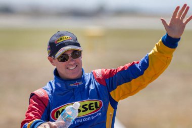 Avalon, Avustralya - 2 Mart 2013: Kızıl Boğa Yarış Pilotu Matt Hall.