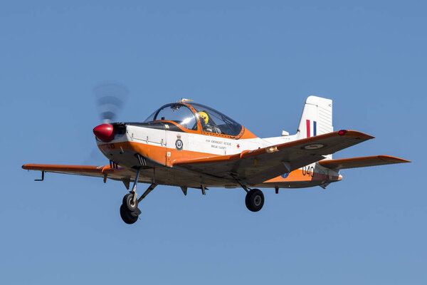 Авалон, Австралия - 3 марта 2013 года: бывший самолет VH-CTK Королевских ВВС Австралии (A19-040) Новозеландской авиакомпании Aerospace CT-4A Airtrainer
).