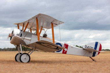 RAAF Williams, Point Cook, Avustralya - 2 Mart 2014: Sopwith Pup (replica) VH-PSP RAAF William Kraliyet Hava Kuvvetleri (RAAF) Müzesi tarafından işletilmektedir..
