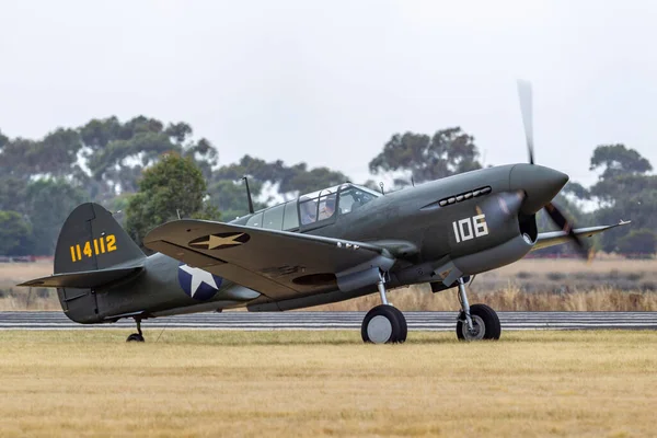 Raaf Williams Point Cook Austrália Março 2014 Aeronave Caça Curtiss — Fotografia de Stock