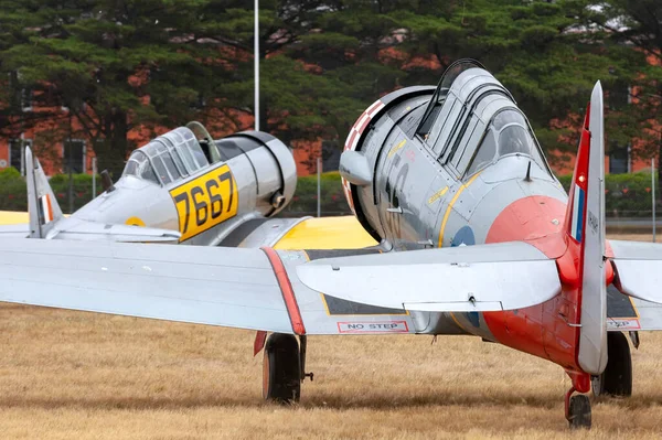 Raaf Williams Point Cook Australien März 2014 Ehemaliges Einmotoriges Militärschulflugzeug — Stockfoto