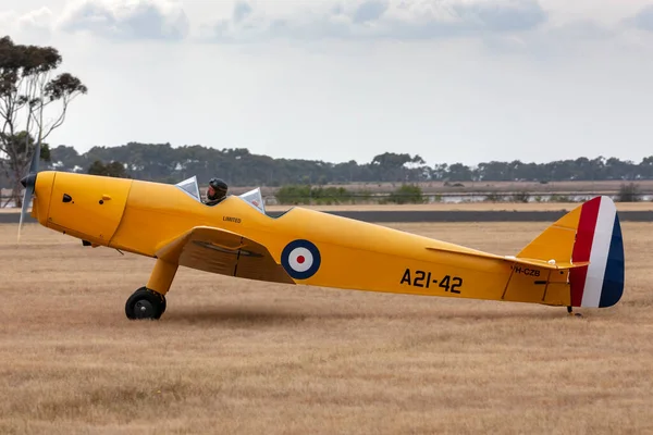 Raaf Williams Point Cook Australia Marca 2014 Havilland Moth Minor — Zdjęcie stockowe