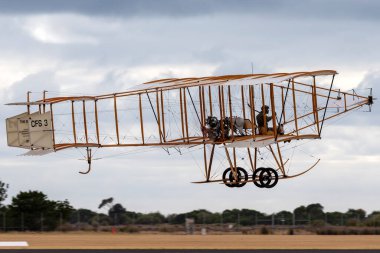 RAAF Williams, Point Cook, Avustralya - 2 Mart 2014: Bristol Boxkite vintage uçak VH-XKT Avustralya RAAF Williams, Point Cook.