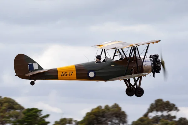 Raaf Williams Point Cook Austrália Março 2014 Avro Cadet Biplano — Fotografia de Stock