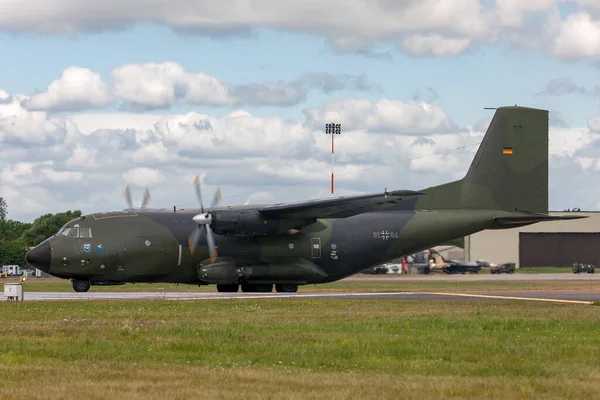 Raf Fairford Gloucestershire July 2014 German Air Force Luftwaffe Transall — Stock Photo, Image