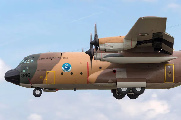 Raf Fairford Gloucestershire Großbritannien Juli 2014 Militärtransporter Lockheed 130H Hercules — Stockfoto