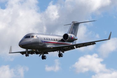 RAF Fairford, Gloucestershire, İngiltere - 14 Temmuz 2014: Çek Hava Kuvvetleri Kanadalı Challenger 601-3A VIP uçağı.