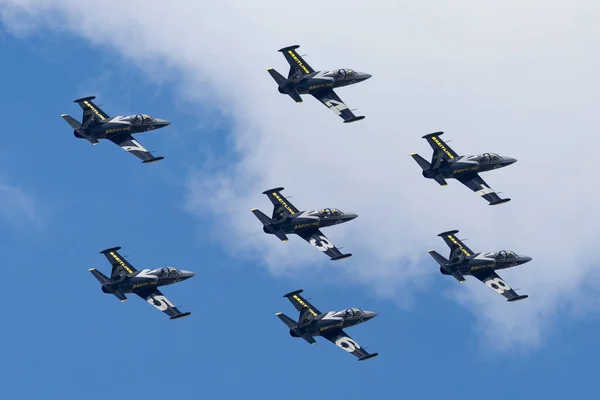 Raf Fairford Gloucestershire Egyesült Királyság Július 2014 Breitling Jet Team — Stock Fotó