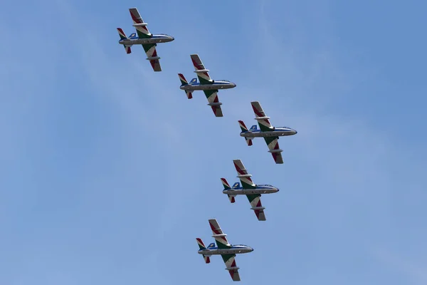 Raf Fairford Gloucestershire July 2014 Frecce Tricolori Formation Display Team — 스톡 사진
