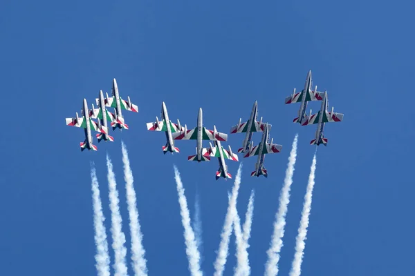 Raf Fairford Gloucestershire July 2014 Frecce Tricolori Formation Display Team — 스톡 사진