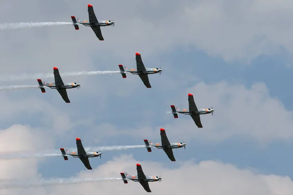 Raf Fairford Gloucestershire July 2014 Polish Air Force Pzl Okecie — Stock Photo, Image