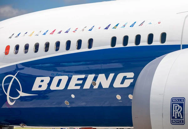 Farnborough Ngiltere Temmuz 2014 Boeing 787 Dreamliner Ticari Uçak — Stok fotoğraf
