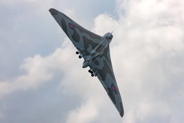 Farnborough Großbritannien Juli 2014 Ehemaliges Avro Vulcan Bomberflugzeug Der Royal — Stockfoto