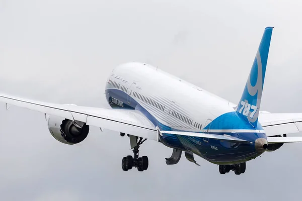 Фарнборо Великобритания Июля 2014 Boeing 787 Dreamliner Коммерческая Авиакомпания N789Ex — стоковое фото