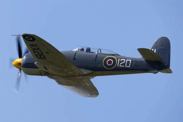 Farnborough Wielka Brytania Lipca 2014 Hawker Sea Fury Rnhf Historycznego — Zdjęcie stockowe