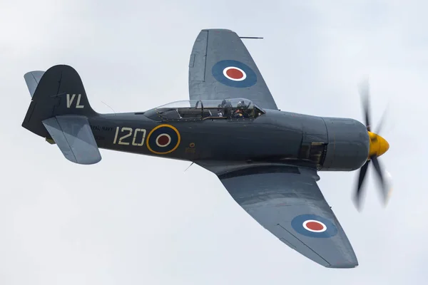 Farnborough Großbritannien Juli 2014 Hawker Sea Fury Rnhf Der Royal — Stockfoto