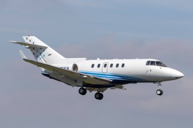 Farnborough, İngiltere - 18 Temmuz 2014: Hawker Beechcraft 900XP Business jet uçağı G-ORXX. 