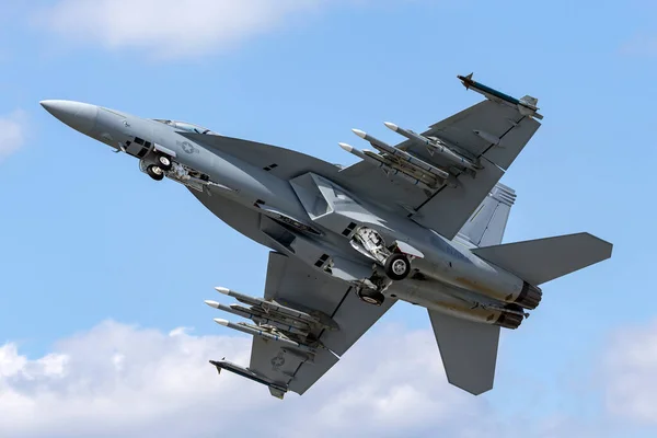 Farnborough Велика Британія Липня 2014 Багатоцільовий Винищувач 18F Super Hornet — стокове фото