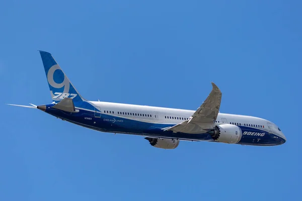 Farnborough Storbritannien Juli 2014 Boeing 787 Dreamliner Kommersiella Flygplan N789Ex — Stockfoto