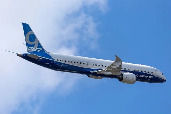 Farnborough Storbritannien Juli 2014 Boeing 787 Dreamliner Kommersiella Flygplan N789Ex — Stockfoto