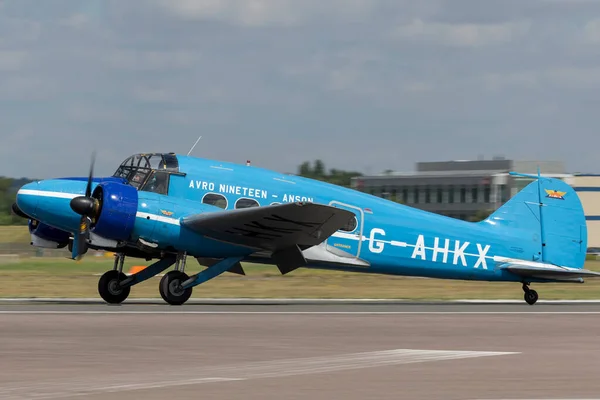 Farnborough Reino Unido Julho 2014 Avro 652A Anson Ahkx — Fotografia de Stock