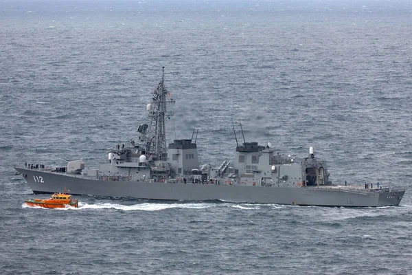 澳大利亚悉尼 2013年10月11日 Makinami Takanami级驱逐舰日本海上自卫队驶离悉尼港 — 图库照片