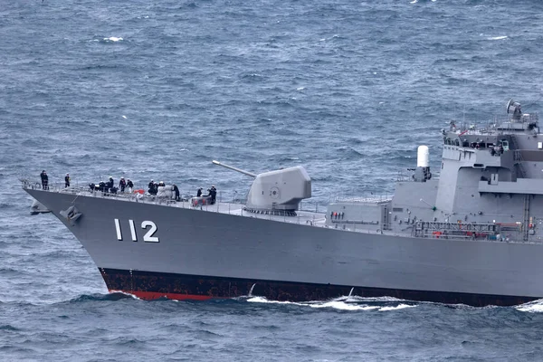 澳大利亚悉尼 2013年10月11日 Makinami Takanami级驱逐舰日本海上自卫队驶离悉尼港 — 图库照片