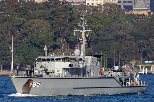 Sydney Australia Ottobre 2013 Hmas Gascoyne Huon Class Minehunter Nave — Foto Stock