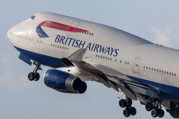 Los Angeles Califórnia Eua Março 2010 British Airways Boeing 747 — Fotografia de Stock