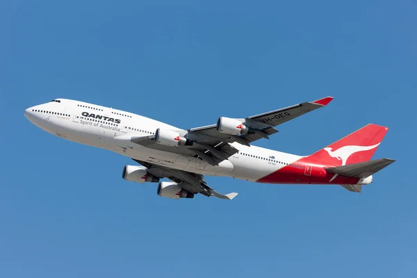 Los Angeles Califórnia Eua Março 2010 Qantas Airways Boeing 747 — Fotografia de Stock
