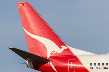 Melbourne, Avustralya - 8 Kasım 2014: Qantas Boeing 737-838 VH-VYE.