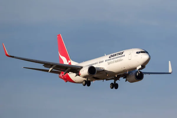 Melbourne Austrália Novembro 2014 Qantas Boeing 737 838 Vye Aproximação — Fotografia de Stock