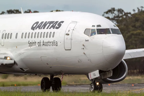 Мельбурн Австралия Ноября 2011 Года Boeing 737 476 Авиакомпании Qantas — стоковое фото
